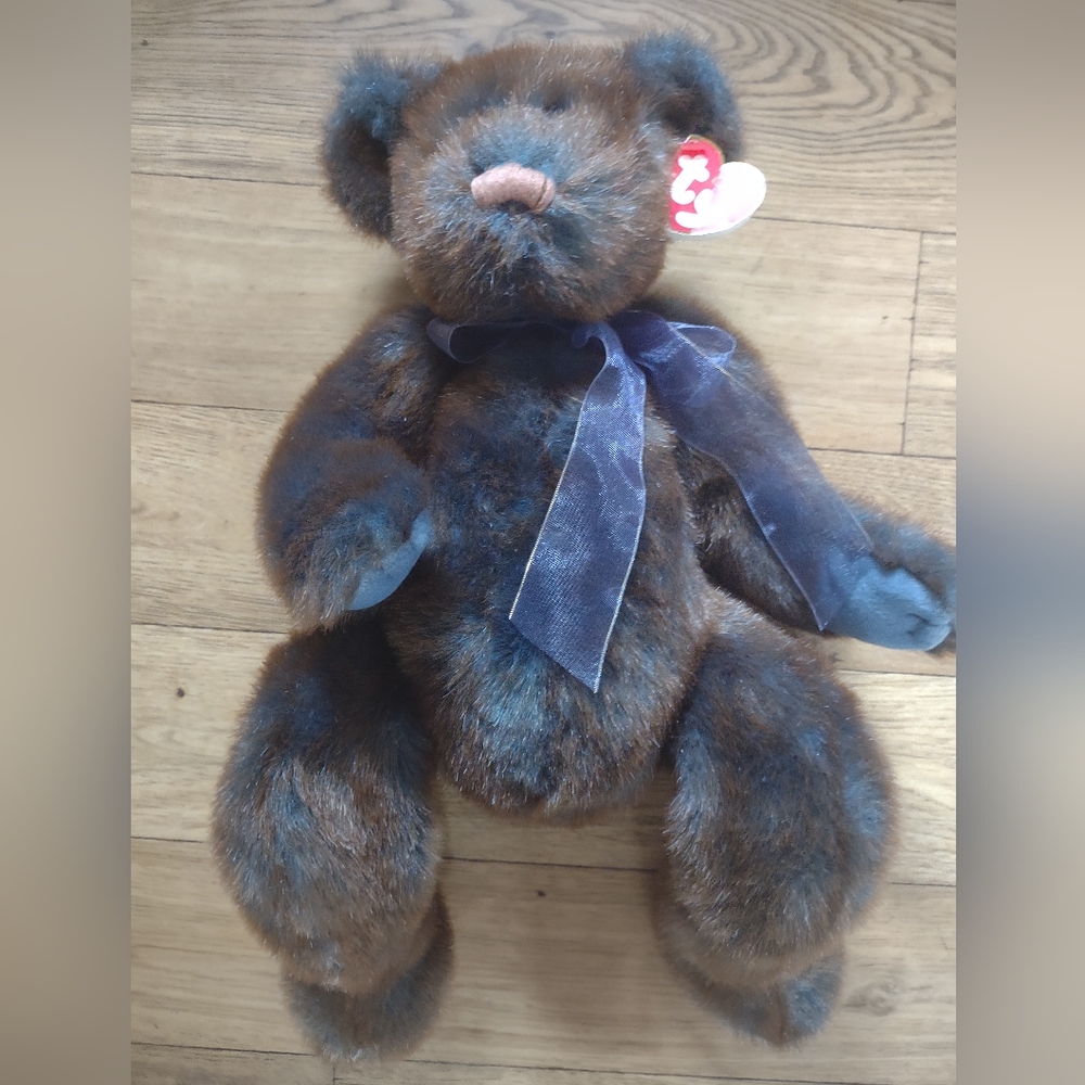 Retired Broderick bear Ty Inc. 1999 plush stuffed animal